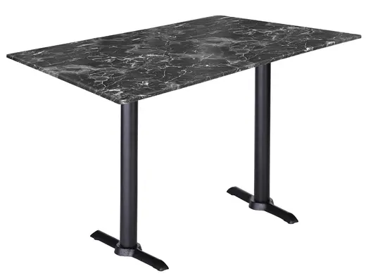 Two 42 Tall OD211EB Indoor/Outdoor All-Season Table Bases with a 32 x 48 Top