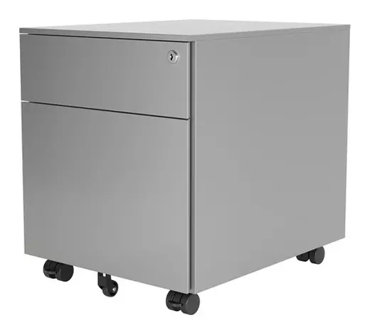 Standard Mobile Pedestal Drawers - Silver