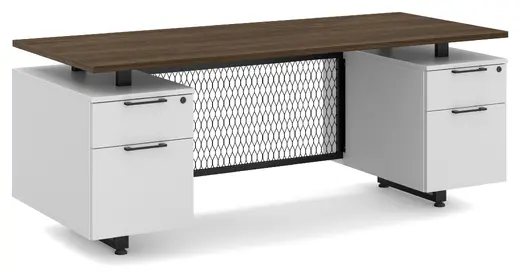 72 X 30 Double Pedestal Desk w/ Modesty Panel