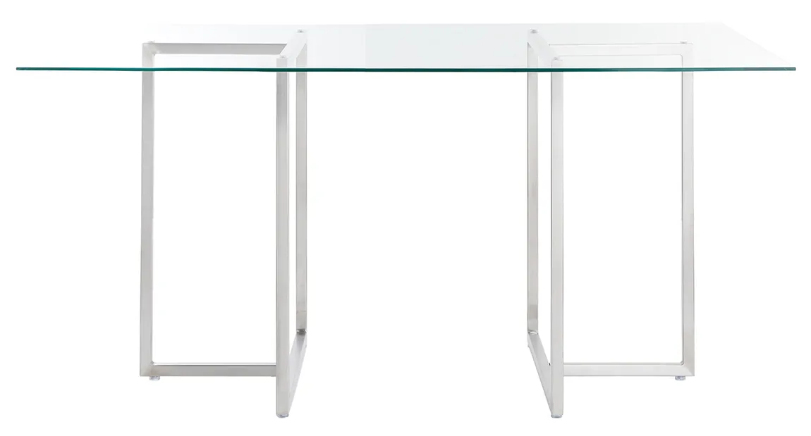 Modern Industrial Glass Table