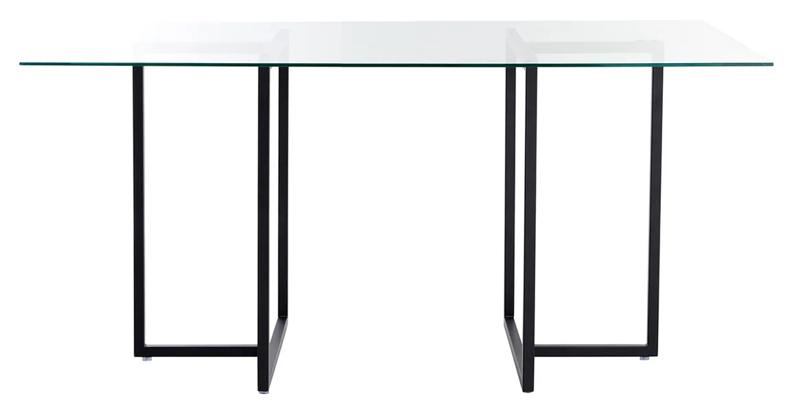 Modern Industrial Glass Table
