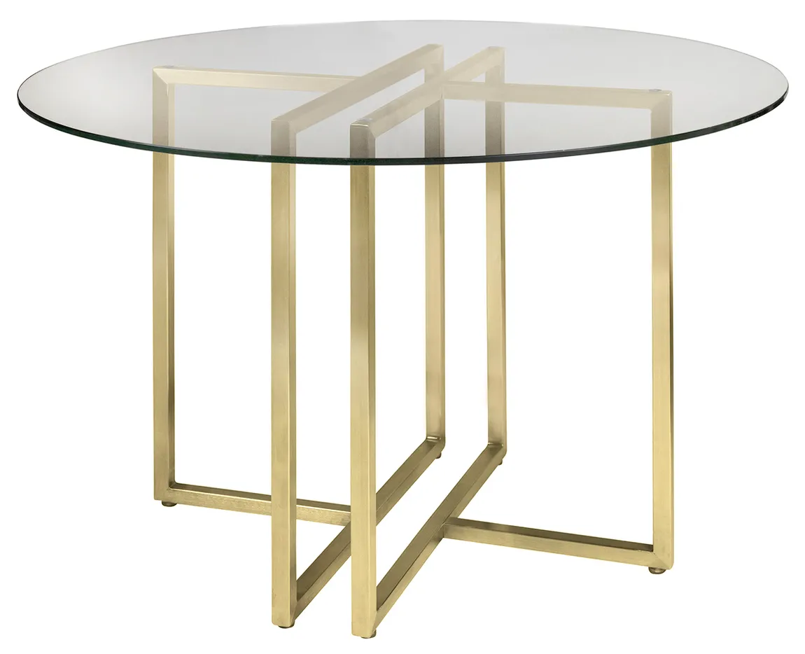Modern Industrial Glass Table