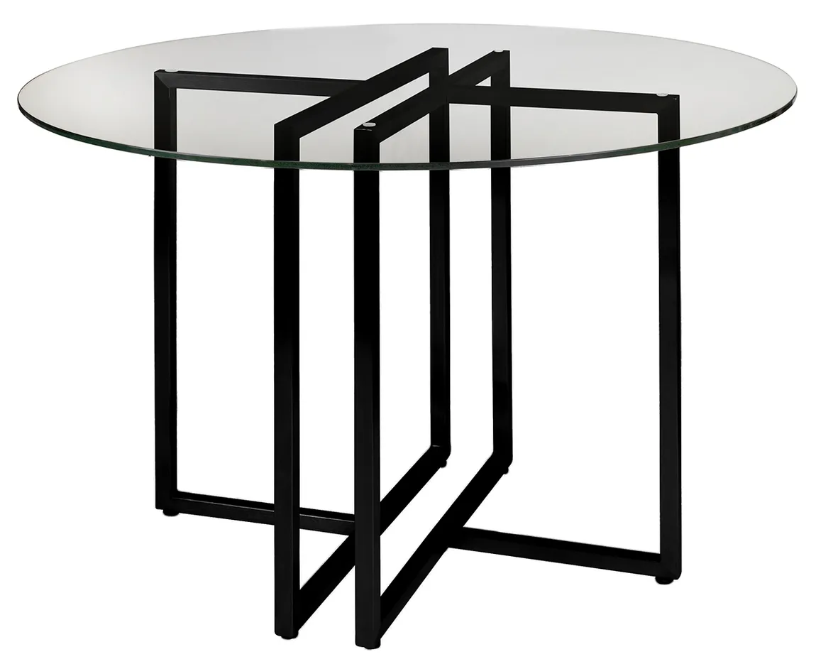 Modern Industrial Glass Table