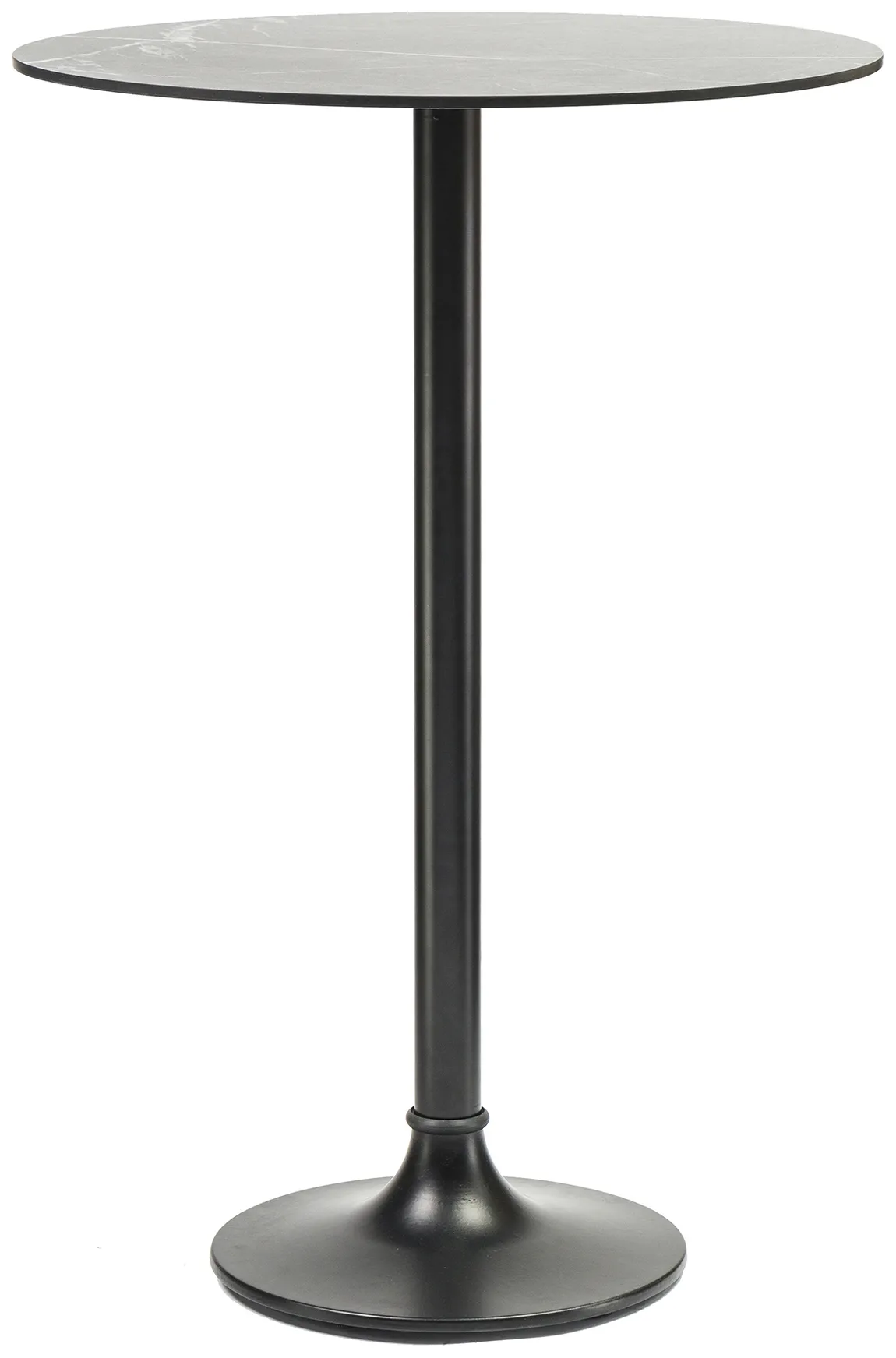 Mid-Century Modern Faux Marble High Pedestal Table