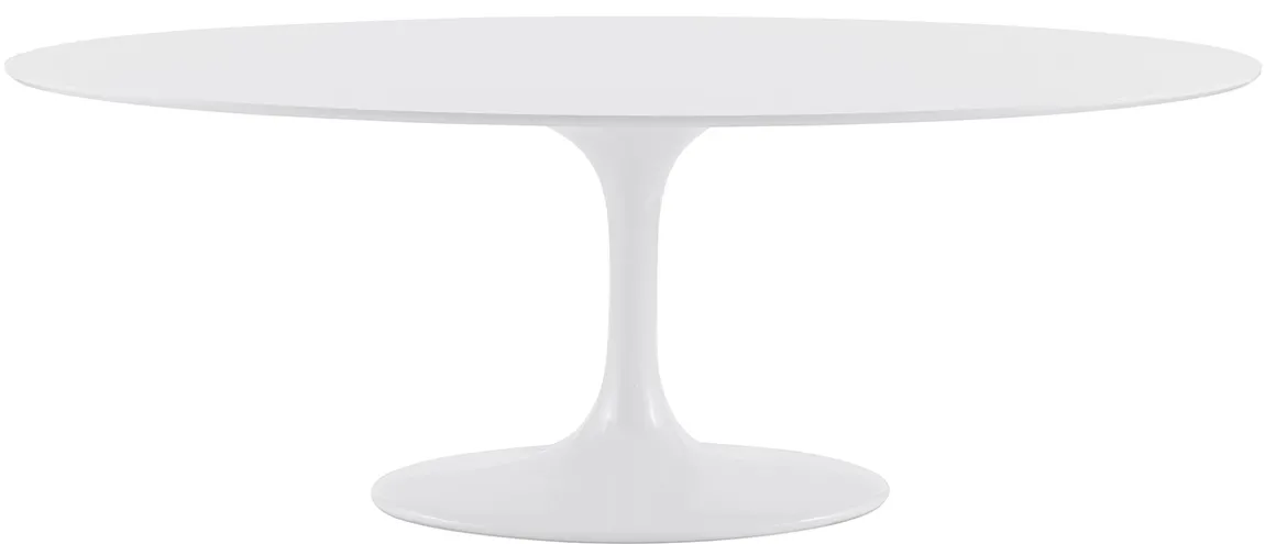 Mid-Century Pedestal Oval Table