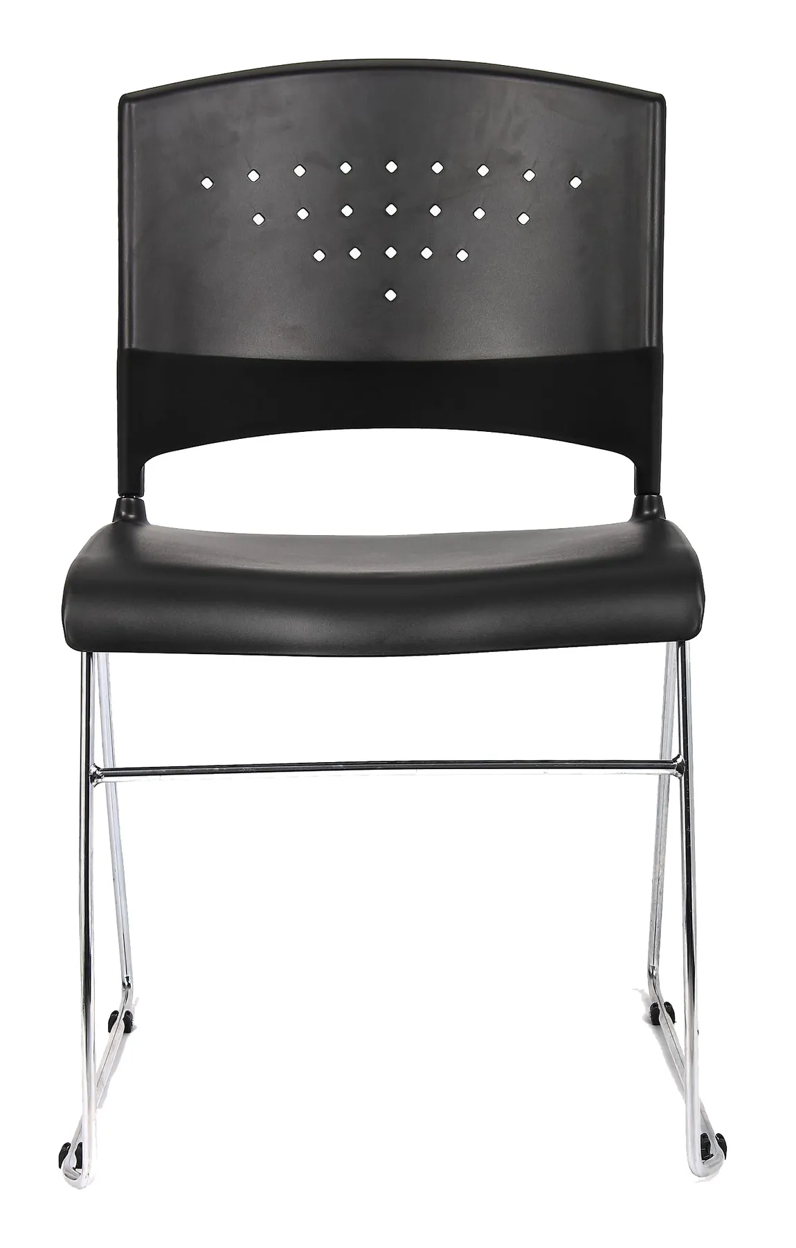 Black Plastic Stacking Chair