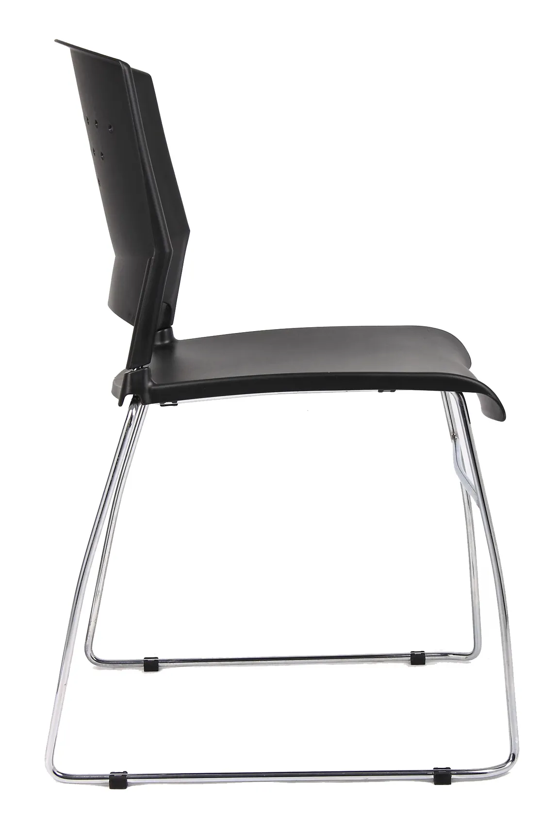 Black Plastic Stacking Chair