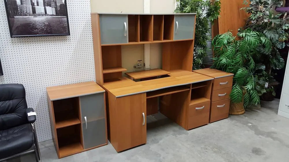 Desk with Hutch Drawers and Shelves