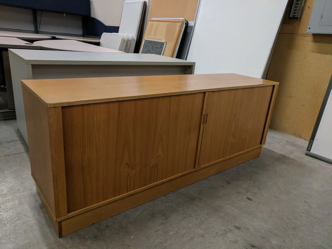 Credenza Storage Cabinet With Sliding Doors