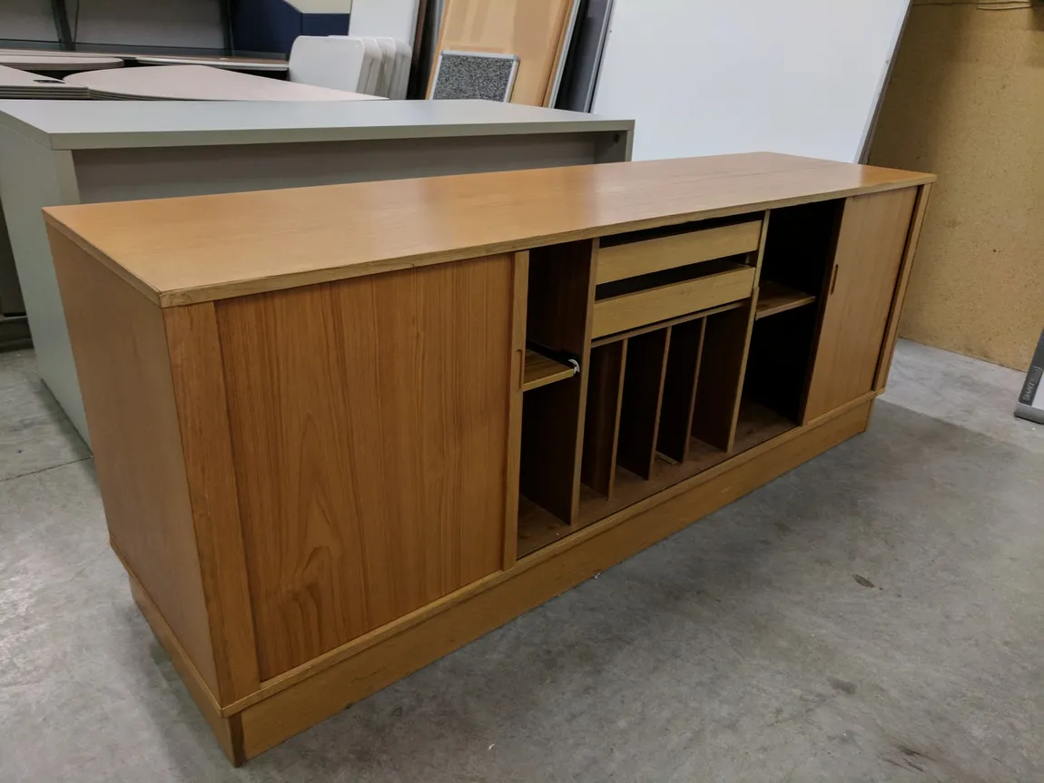 Credenza Storage Cabinet With Sliding Doors
