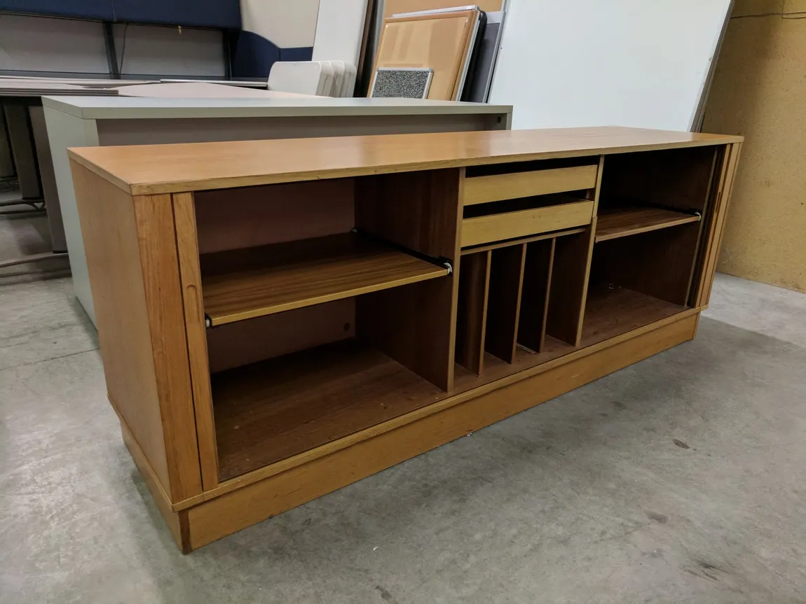 Credenza Storage Cabinet With Sliding Doors