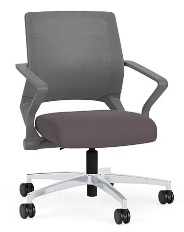 Mesh Back Conference Chair with Fabric Seat