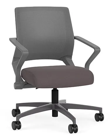 Mesh Back Conference Chair with Fabric Seat