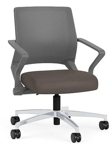 Mesh Back Conference Chair with Vinyl Seat