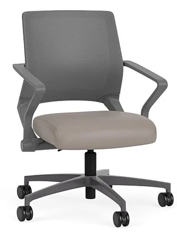 Mesh Back Conference Chair with Vinyl Seat