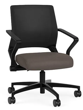 Mesh Back Conference Chair with Vinyl Seat