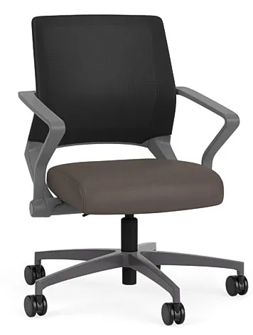 Mesh Back Conference Chair with Vinyl Seat