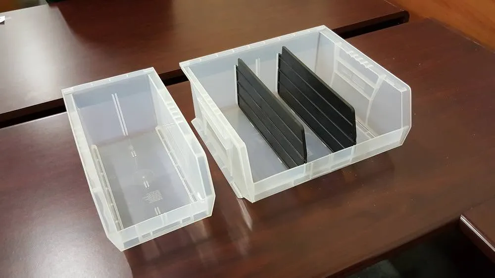 Clear Stackable Plastic Storage Bins