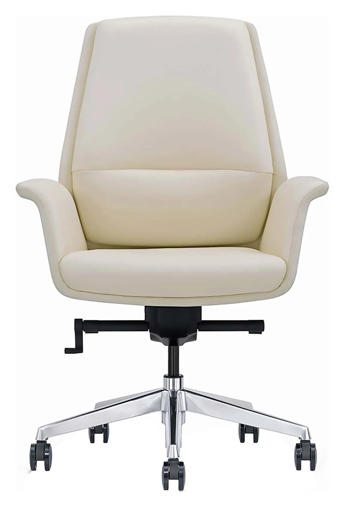 Flared Leather Midback Office Chair 