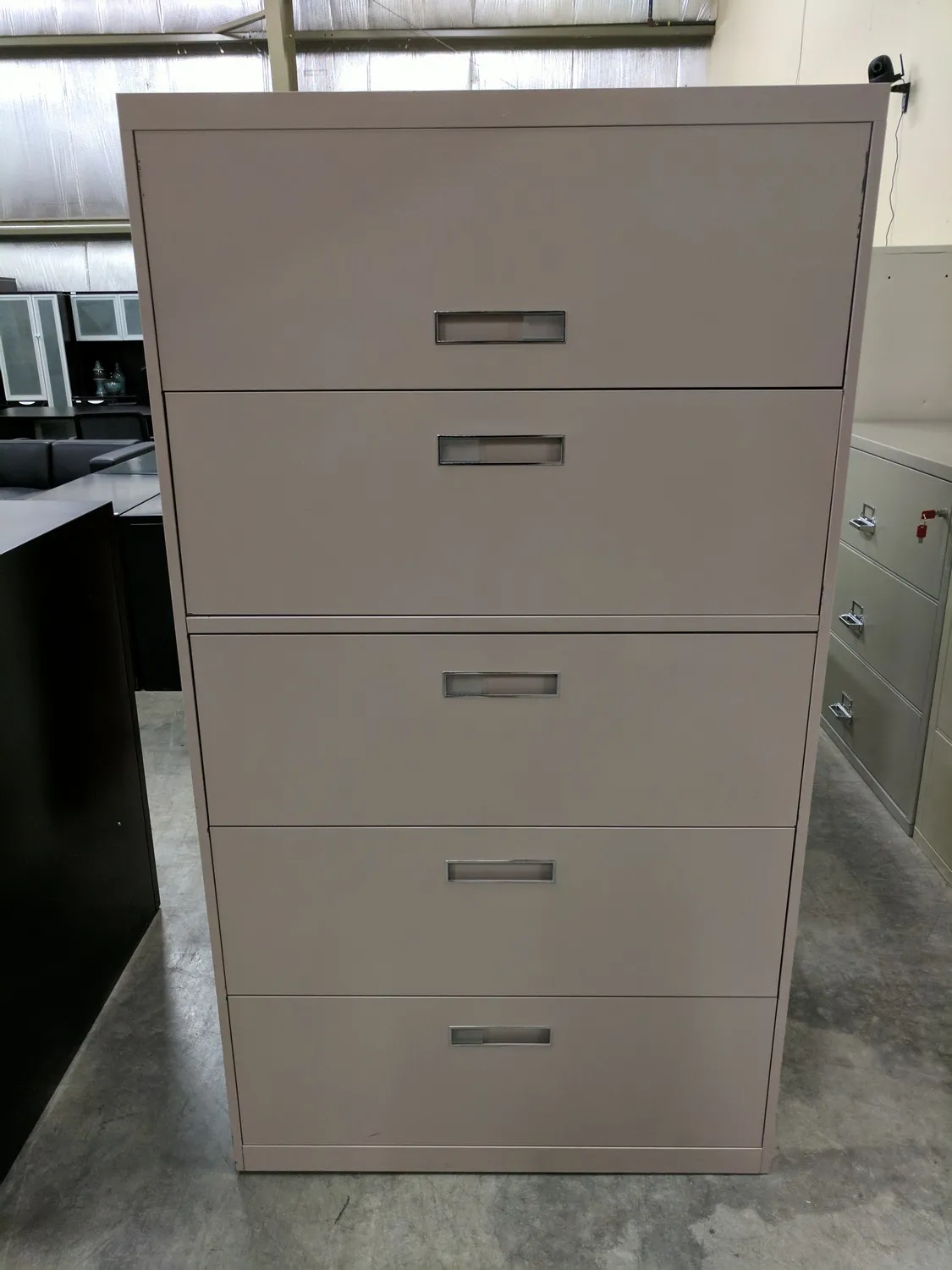 AllSteel 5 Drawer Light Pink Lateral File Cabinet â€“ 36 Inch Wide