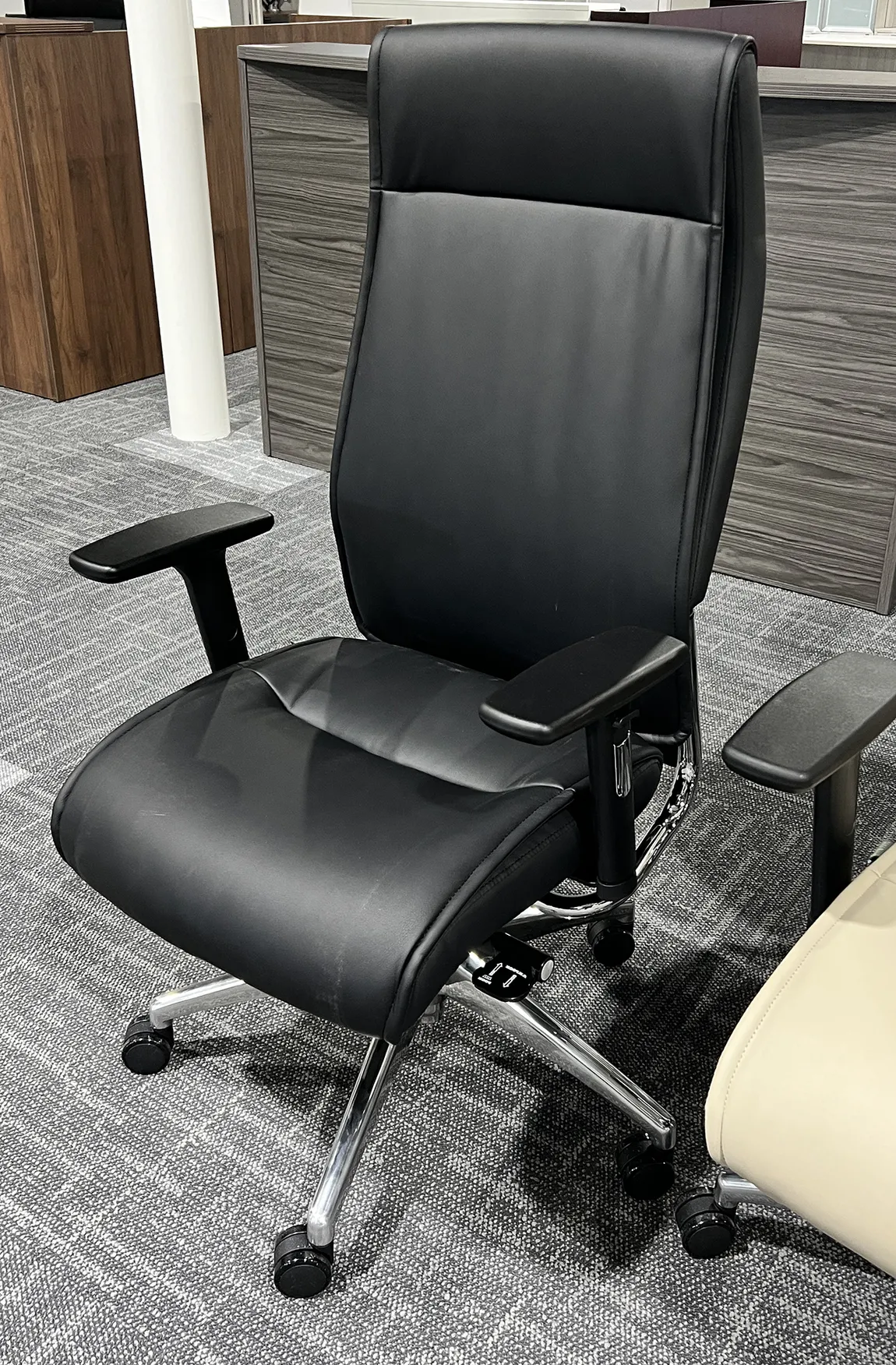 Black Leather Executive High Back Office Chair