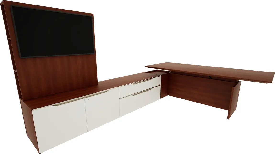 Height Adjustable L Shaped Desk