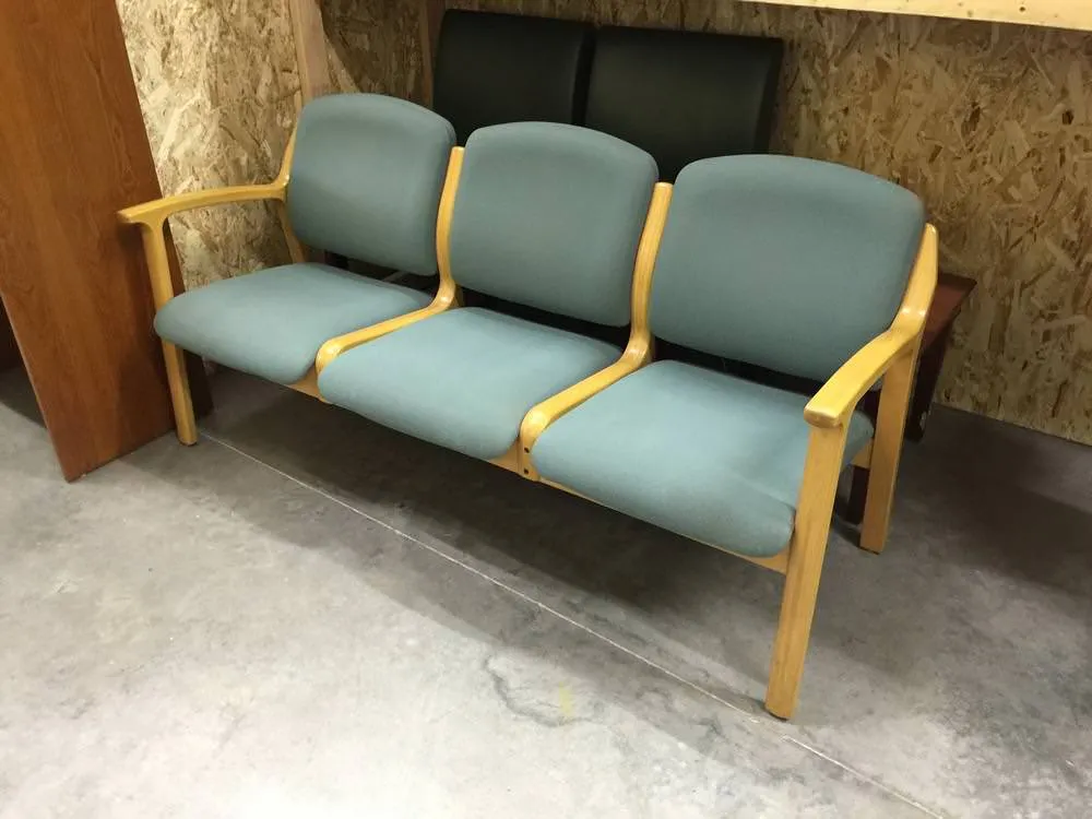 Three Person Waiting Room Bench Seating