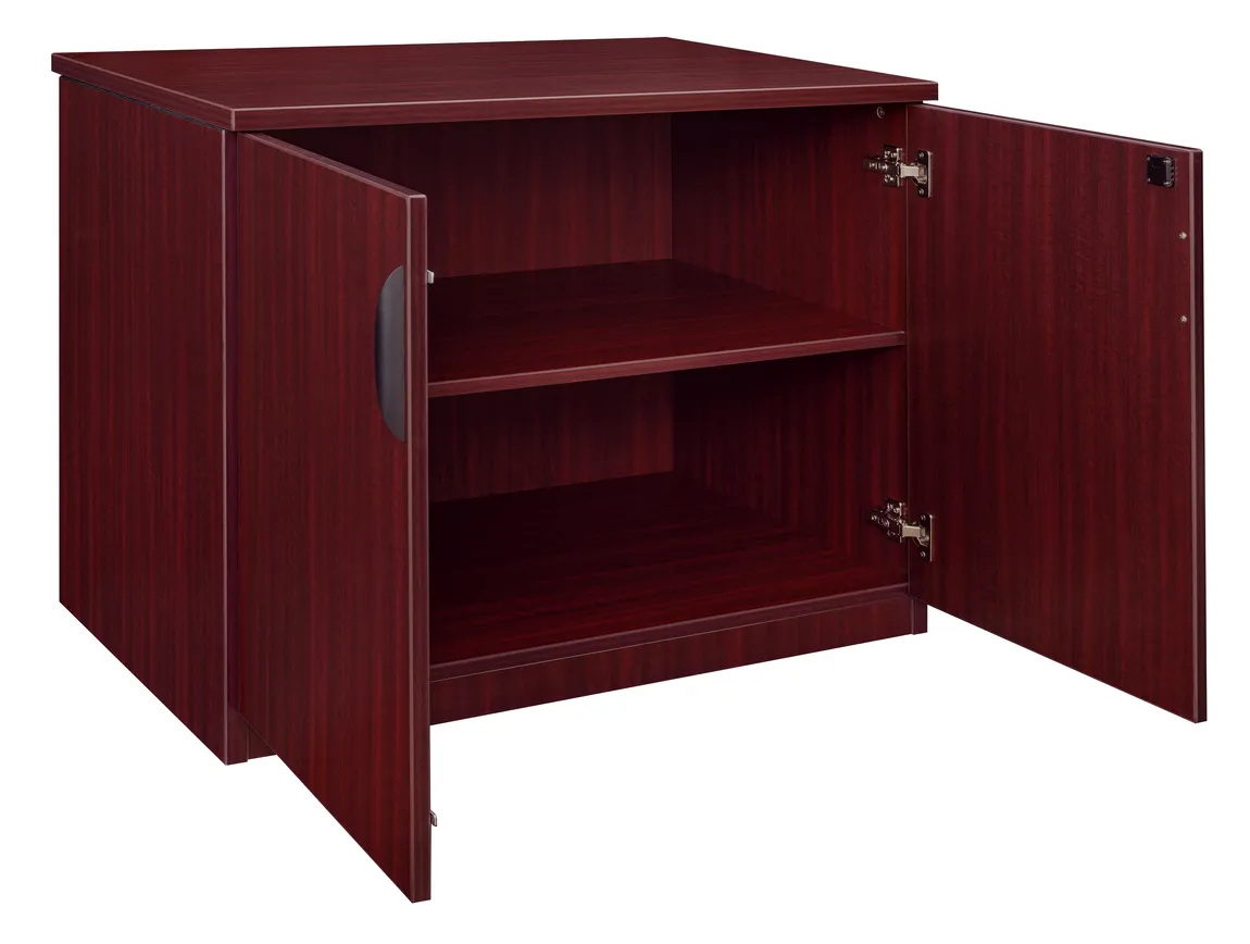 2 Door Storage Cabinet with Hutch