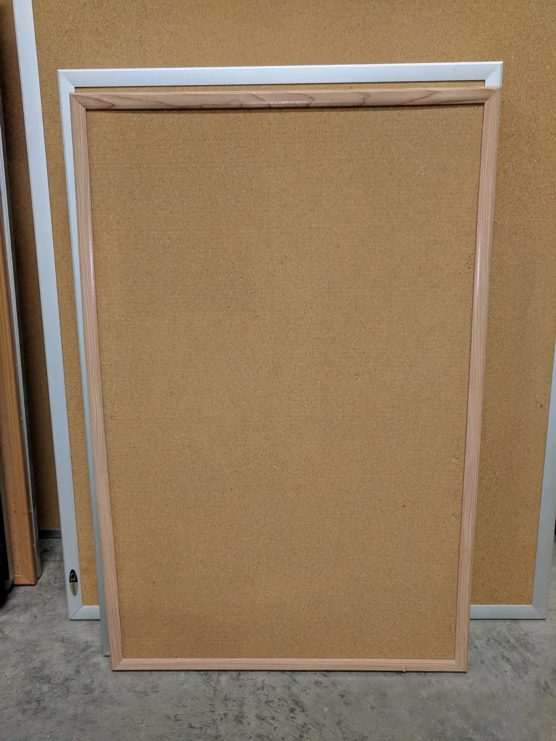 Cork Bulletin Board With Wood Frame