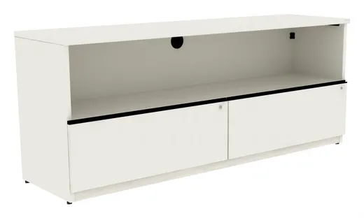 Credenza with Drawers and Open Storage