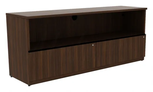 Credenza with Drawers and Open Storage