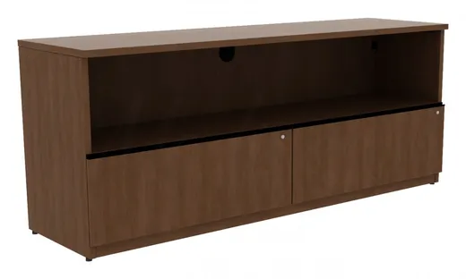 Credenza with Drawers and Open Storage