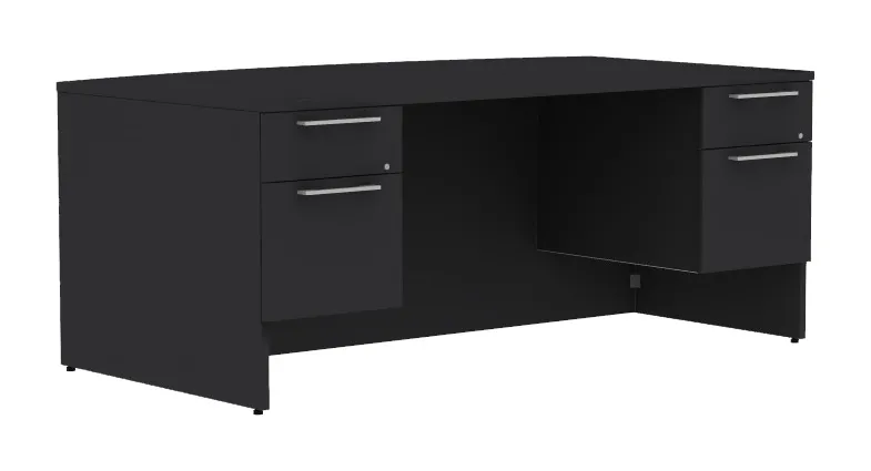 Bow Front Desk with Drawers