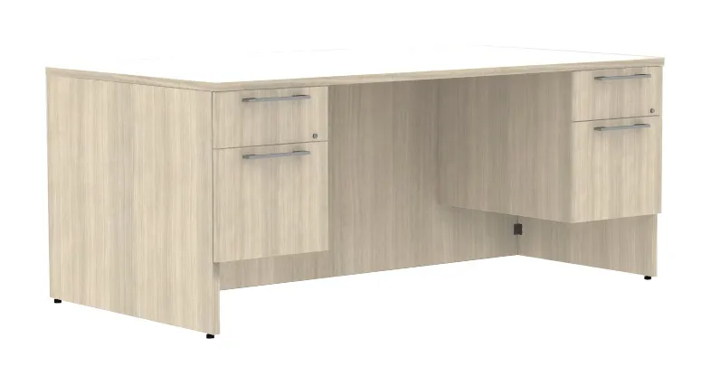 Bow Front Desk with Drawers