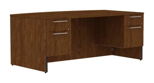 Bow Front Desk with Drawers