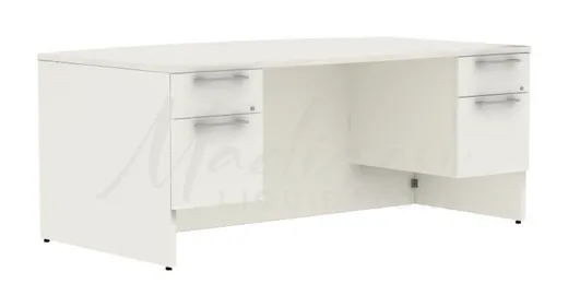 Bow Front Desk with Drawers