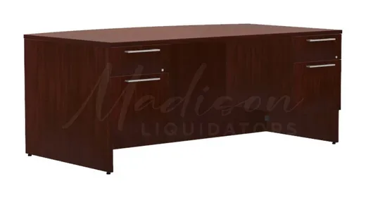 Bow Front Desk with Drawers