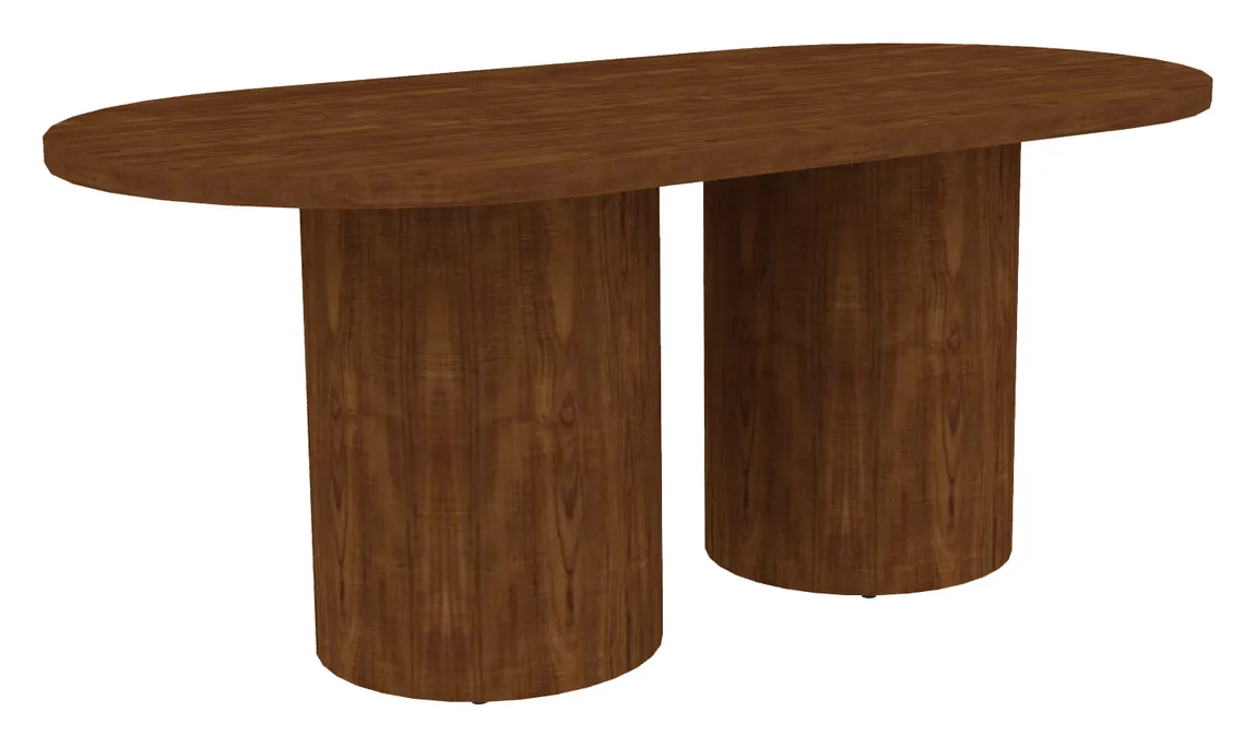 Racetrack Conference Table with Drum Base