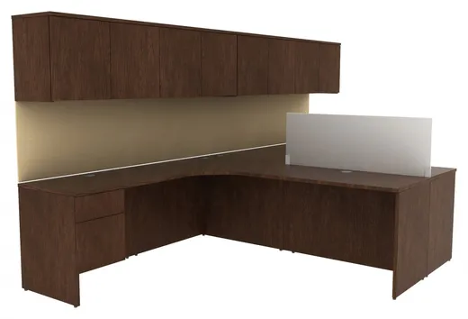 Two Person Desk with Storage