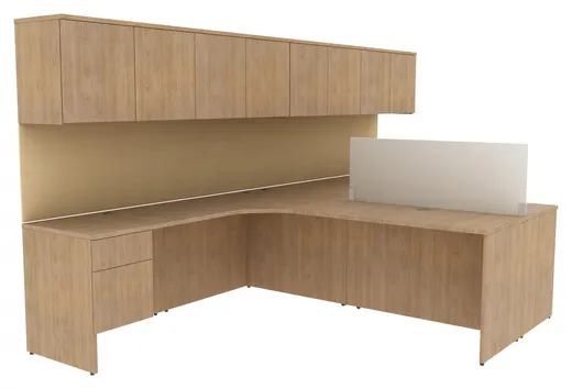 Two Person Desk with Storage