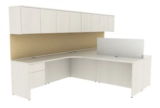 Two Person Desk with Storage