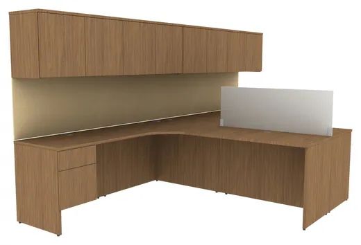 Two Person Desk with Storage