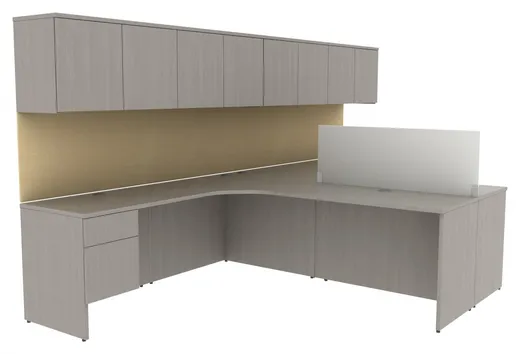 Two Person Desk with Storage
