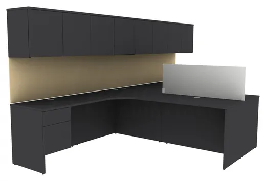 Two Person Desk with Storage