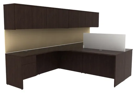 Two Person Desk with Storage