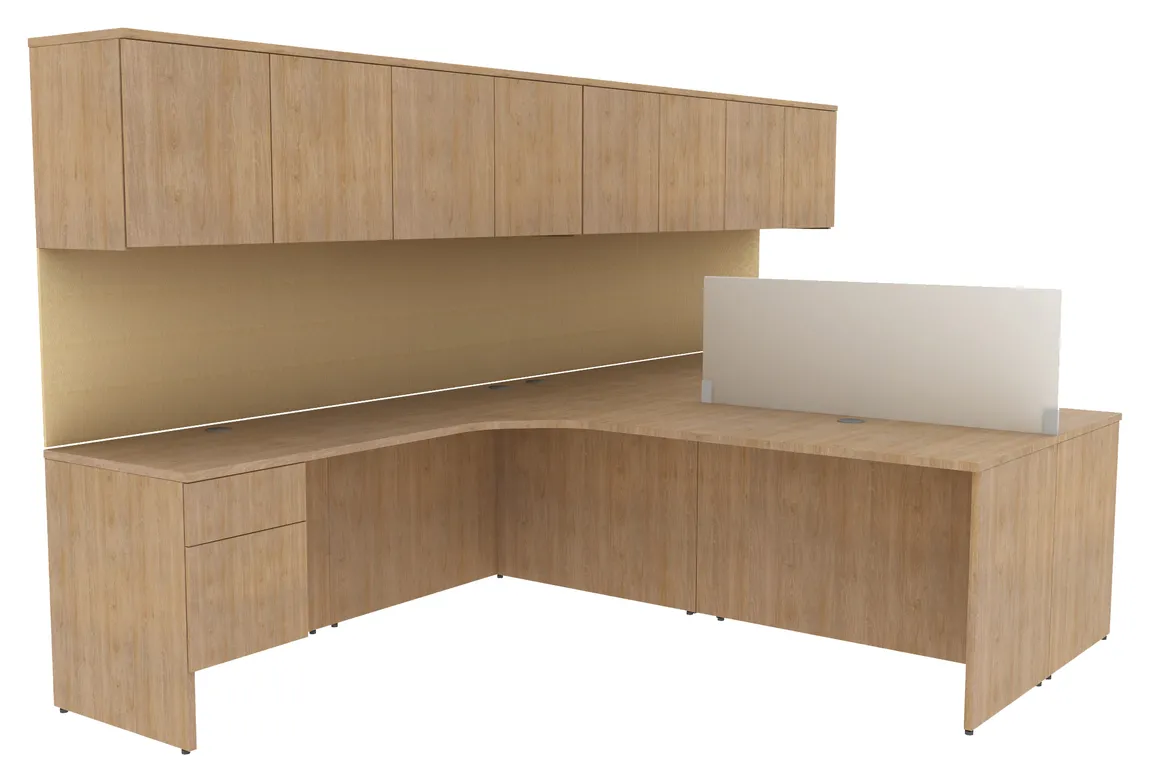 Two Person Desk with Storage
