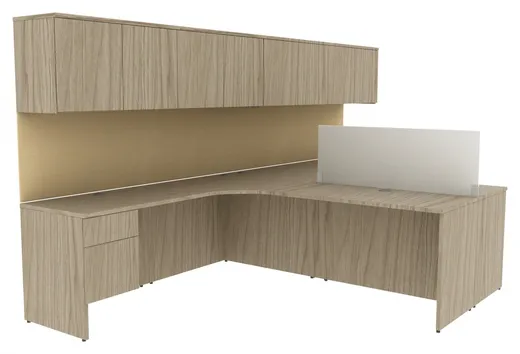 Two Person Desk with Storage