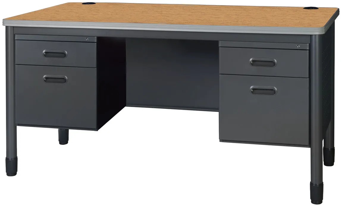 Rectangular Desk With Drawers