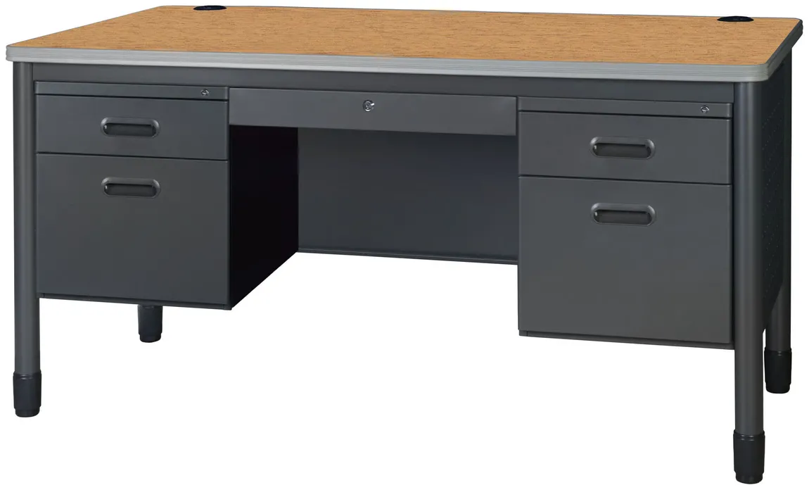 Rectangular Desk With Drawers