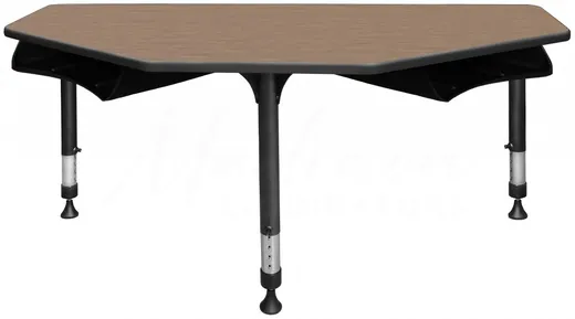 2 Person Classroom Desk with Book Storage